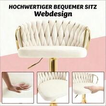 Table Stool With Soft Cushion, Comfortable Seating, Elegant Bar Stool, Kitchen Chair, Cafe Chair (Only One Bar Stool Included) - Milky - View 5