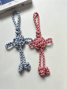 Interactive Pet Rope Toy, Chinese Knot Design, Teeth Cleaning Dog Toy, Helps Pets Relieve Boredom, Suitable For Indoor And Outdoor Tug-Of-War Games - Multicolor - View 7