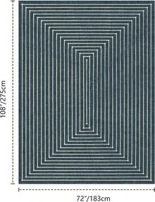 Latte&Fog Alfombras de 153 x 215 cm para Sala de Estar y Dormitorio,Moderna Abstracta Lavable, de Pelo bajo Antideslizante Estilo Boho para Sala de Estar, Oficina, Dormitorio(Negro 5x7ft) - Blanco - Ver 5