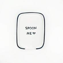 1pc White Ceramic Spoon Rest, "Spoon Me" Design, Suitable For Kitchen Cooking Utensils - Spatula, Soup Ladle, Spoon, Durable Ceramic, Kitchen Utensil Holder, Kitchen Gadget, Multi-Purpose Use, Snack, Dessert Plate - View 10
