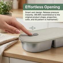 Portable 304 Stainless Steel Lunch Box With Lid, Divided Fruit Salad Food Storage Container, Leak Proof Bento Box, Dishwasher & Microwave Allowable, Suitable For Student Adult Use In School, Office, Outdoor Camping, Picnic,Travel, Back To School - Multicolor - View 5