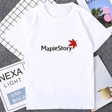 MapleStory - Printed Otaku T-Shirts For Game Fans, Funny Kawaii Clothing, Personalized Cartoon T-Shirt, Harajuku ACG T-Shirts, Korean Style - Shape - View 1