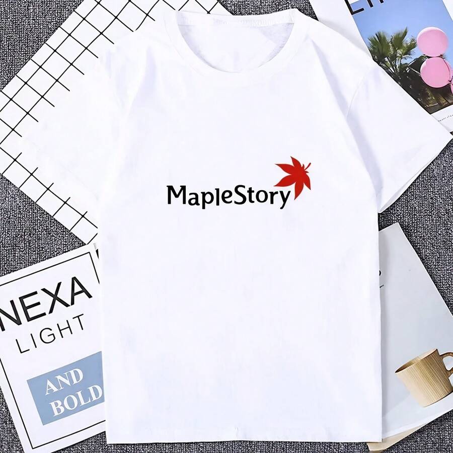 MapleStory - Printed Otaku T-Shirts For Game Fans, Funny Kawaii Clothing, Personalized Cartoon T-Shirt, Harajuku ACG T-Shirts, Korean Style - Shape - View 1