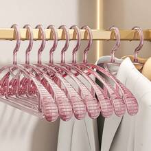 5pcs/10pcs Extra Wide Shoulder Non-Slip PET Transparent Clothes Hangers, Thickened Home Laundry Hangers, Dry And Wet Dual-Use Home Clothes Drying Racks, Wardrobe Storage Hanging Racks, Suitable For Shirts, Pants, Coats And Suits Hangers - View 12