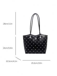 New Women's Large Capacity Casual Commute Shoulder Bag, Lightweight Minimalist Handbag, Fashionable Versatile Tote Bag - Multicolor - View 2