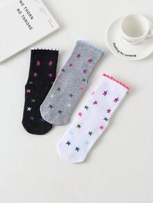 1/3/6 Pairs Pilates Yoga Socks, Professional Non-Slip Pilates Socks, Full Silicone Sole Anti-Slip, Multiple Colors Available, Bubble Mouth Star Pattern Design, Suitable For Dance, Yoga, Pilates, Sports, Fitness, Ball Games, Aerobics, Gifts, All Seasons - Multicolor - View 6