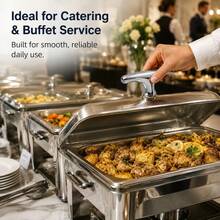 Christmas Dish Handles, Stainless Steel Catering Warmer Server Tray Fuel Holder For Kitchen Dining Buffet Camp - Multicolor - View 6