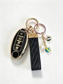Bow Knot Keychain Set Ev 4-Key For Nissan Key Chain Protector (With Key Chain) - Soft TPU, Fit For Nissan Altima, Sentra, Maxima, Rogue, Armada, Pathfinder & For INFINITI Smart Remote Control - Perfect Gift - Bow - View 13