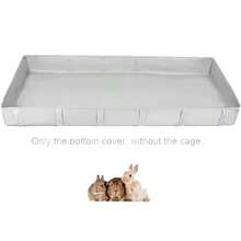 snow orchid 1pc Light Gray Guinea Pig Cage Liner, Guinea Pig Waterproof Liner, Guinea Pig Bedding With Waterproof Bottom, Suitable For Grid, Cage Pad For Guinea Pigs, Rabbits, Hamsters, Rabbits, Cage Not Included (For Display Only) - Grey - View 10