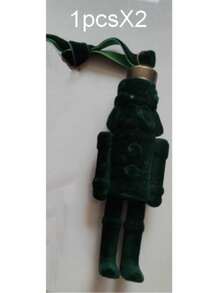 1/2/4 Pieces Walnut Soldier Decorative Pendants, With A Velvet Fabric Design, Are Suitable For Diy Christmas Indoor Window Display, Christmas Tree Decoration And Other Home Item Decoration - Multicolor - View 10