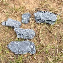 5pcs Random Shape Asymmetrical Simulation Rock For Micro-Landscape, 4-6cm/1.57-2.36in Length Model Forest Rock Outdoor Decoration - Multiple Styles - View 6