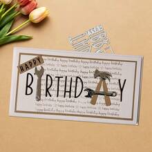 1pc Creative Happy Birthday Metal Cutting Die, Perfect For Scrapbooking, Crafting, Embossing Templates, And Making Handmade Greeting Cards And Gift Cards - Birthday - View 6