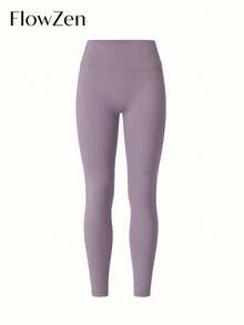 Pantalones de yoga elásticos de cintura alta y levantamiento de glúteos para mujer FlowZen, nuevos para primavera/otoño, leggings deportivos moldeadores y estilizadores, estilo Y2K llamativo, pantalones de fitness cortos de alta elasticidad y efecto adelgazante, tacto premium minimalista, adecuados para uso diario, casual, fiesta, vacaciones, citas, calle, fitness, deportes, exterior, vuelta a la escuela, desplazamientos, Acción de Gracias, festival de música, Día de San Valentín, Halloween, Navidad, Año Nuevo, atuendos de fiesta. - Lila Púrpura - Ver 6