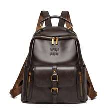 2026 Luxury Retro Style Women Backpack Fashion Brand Designer Handbag High Quality PU Leather Shoulder Bag For Ladies Daily Use - Brown - View 13