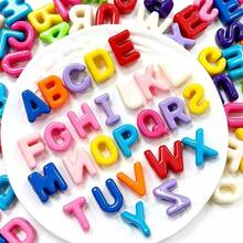 240g (About 90Pcs) High-Quality Multicolor Large Through Hole Mixed Acrylic Alphabet Loose Beads Random Mixed Color Letter Beads, Versatile DIY Beading Materials For Handmade Crafts And Creative Accessory Projects, Items Are Shipped At Random - Multicolor - View 1