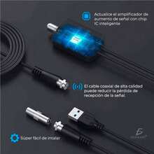 Antena de TV Digital HD 1080P Receptor de Señal de Alta Definición - Negro - Ver 9