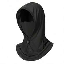 1pc Ice Silk Hooded Sun Protection Face Mask, Breathable Neck Guard Head Cover For Men And Women, Adjustable Drawstring, Cycling Outdoor Sun Protection Hat Cover, 4 Colors Available - Multicolor - View 7