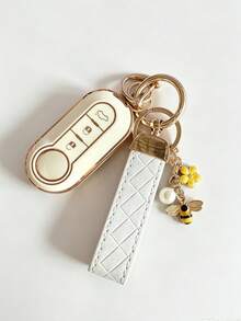 Cherry Keychain + Key Shell Set, Compatible With Fiat Car Key Covers, TPU Material Anti-Scratch Anti-Drop + 0.1mm Ultra-Thin Ultra-Quiet | 3-Button Precise Fit For Models (Includes Installation Screwdriver) Shockproof Wear-Resistant Portable Design 360° Signal Protection Anti-Fingerprint Coating Long-Lasting Like New - Cherry - View 10