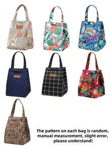 Long-Lasting Cold Insulation, Oil-Resistant Surface, Rain-Proof, Outdoor Use, Solid Load-Bearing, Shape-Retaining, Hand-Washable, Convenient Large Opening, Anti-Break Handle, Insulated Lunch Bag, Suitable For Daily Commute, Picnic, Driving, Great Gift Choice - Multicolor - View 7