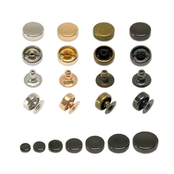 50pcs/Set Soft Decoration Rivets, Multi-Purpose Metal Flat Head Rivets, High-Quality Electroplated Durable Decorative Nails, Suitable For Bag Bottom, Shoulder Strap, DIY Crafts (Silver)