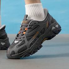 Skechers Men's OLITES Series Mecha-Style Chunky Sole Casual Dad Shoes - Grey - View 2