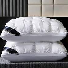 2/4-Piece Luxury Neck Support Pillow – Five-Star Hotel Quality, High-Density, Shape-Retaining Core – For Comfortable Support And Better Sleep - White - View 1
