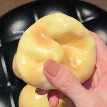 1pc New Handmade Caramel Pudding Soft Toy With Building Block Filling, Slow Rebound Stress Relief Fingertip Toy , Cheese Squishy, Squishy Dumpling, Fidget, Squishy, Squishy / Fidget Toy / Stress Relief / Sensory Toy / Decompression / Marble / Swirl / Tie Dye - Multicolor - View 9