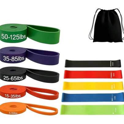Red Yellow Black Latex Resistance Bands, Durable Stretch Bands, Fitness Pull-Up Bands, Training Elastic Bands, Home Fitness Rubber Ring Pull-Up Resistance Bands, Unisex Strength Training Assistance Equipment