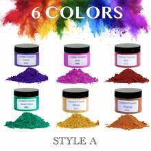 6 Colors Plaster Cement Pigment Powder Set, 50ml/1.69oz Plaster Pigment - Water-Based Colorant For Plaster, Epoxy Resin Crafts And Jewelry Making, Powder Coating Pigment For Resin Crafting - Multicolor - View 11
