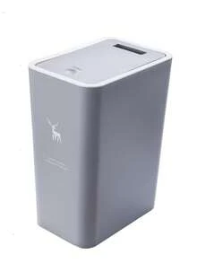 1pc Bathroom Trash Can With Lid, 2.6 Gallon Small Black Trash Can, Trash Can With Lid, Dog-Proof, Plastic Trash Can Suitable For Bedroom, Bathroom And Other Places - 1 - View 13