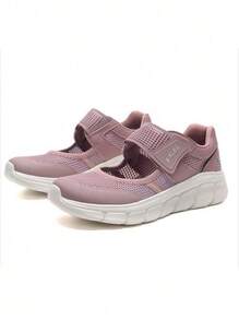 Skechers Women's B-FLEX Series Mary Jane  Breathable Walking Shoes Breathable Mesh Commuter Sports Casual Shoes - Baby Pink - View 1