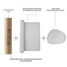 2PCS Large Rollable Desk Mat & Mouse Pad Gift Set, Suitable For Office, Home, Gaming. 8 Colors Double-Sided Non-Slip, Thick PVC Leather, Rollable Design, Suitable For Computer Desk Use. - View 13