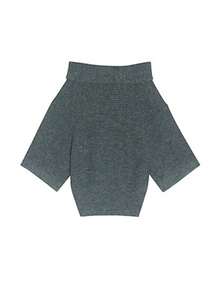 Vintage Lazy Design Women's Premium Elegant Versatile Short Knit Cardigan Sweater Tops - Grey - View 5