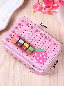 2 piezas Cajas de almacenamiento rectangulares creativas de hojalata, cajas metálicas pequeñas para tarjetas postales de regalo - Multicolor - Ver 4