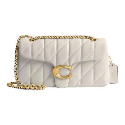 COACH Tabby 26 Nappa Leather Shoulder Bag Medium White