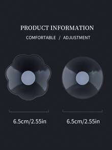2/6/10/12pcs Invisible Transparent Silicone Strapless Dress Sports Tape, Ultra-Thin Reusable For Women With Storage Box - Standard - View 3