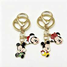 2 móc khóa Disney hoạt hình Mickey Minnie Donald Daisy bằng hợp kim sơn dầu, phụ kiện treo túi dễ thương, quà tặng tinh xảo - Nhiều kiểu dáng - Xem 14