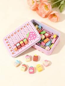 2 piezas Cajas de almacenamiento rectangulares creativas de hojalata, cajas metálicas pequeñas para tarjetas postales de regalo - Multicolor - Ver 7