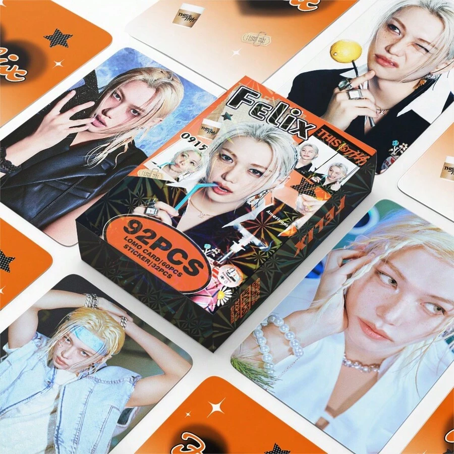 1PC 92pcs S TRAKIDS Long-Fu Felix K POP Merchandise LOMO Collection Photocard, Photo Cards, Arirang, Bts21 Accessories, Bangtan, Photo Card, Photocard - Multicolor - View 1