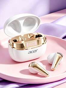 Acer OHR554 Wireless Bluetooth Earbuds, Semi-In-Ear Design, ENC Noise Cancellation For Calls, Panoramic Stereo Sound, Digital Display, 300mAh Charging Case, Ultra-Long Battery Life, Compatible With IOS/Android Phones - View 18