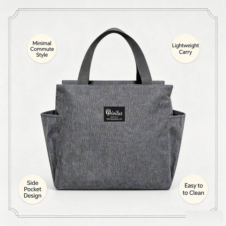 1pc Large Capacity Daisy Lunch Bag, Reusable Cute Tote Lunch Box, Suitable For Workers, Office, Travel, Outdoor - View 3