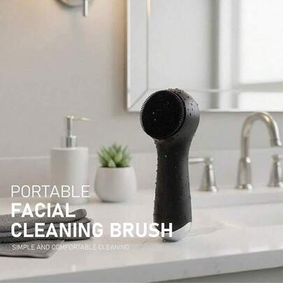 1 Electric Silicone Cleansing Brush, Portable, Waterproof, Rechargeable, Electric Deep Pore Cleaner, Suitable For Both Men And Women, Suitable For Removing Blackheads And Dead Skin, Is An Ideal Gift For Both Men And Women