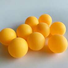 5/10/20/50pcs 40mm Matte Yellow & White Durable PP Material Rust-Proof Table Tennis Balls, Suitable For Adult Practice And Recreation - Multicolor - View 8