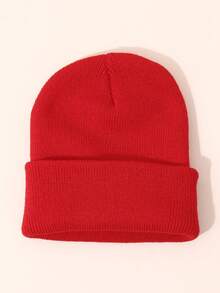 4pcs/Pack Solid Color Ski Knit Hats, Minimalist Knit Hats, Unisex, Suitable For Daily Casual Wear - Multicolor - View 9