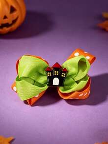 4PCS Cute Cartoon Halloween Style Bow Hair Clips, Suitable For Halloween Wear, Festival Gift Choice - Multicolor - View 8