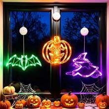 1pc Halloween Pumpkin Light, Suction Cup Light, Indoor String Lights With Timer Function, Create Scary Atmosphere Decoration, Suitable For Halloween, Various Room Walls, Holiday Decoration, Battery Powered (Batteries Not Included) - Suction Cup Light - View 5