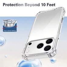 2pcs Reinforced 4-Corner Anti-Drop Transparent Phone Case, Compatible With IPhone 18 Pro Max/17/16/Pro/Pro Max/Plus/Air/E, Non-Yellowing - Clear - View 6