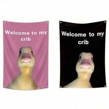 Welcome To My Cabin 3ft X 2ft Durable Flag With Brass Grommets, Suitable For College Dorm Decor, Outdoor, Party Scenes - Multicolor - View 1