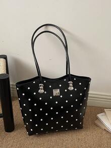 New Women's Large Capacity Casual Commute Shoulder Bag, Lightweight Minimalist Handbag, Fashionable Versatile Tote Bag - Multicolor - View 6