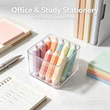 Cute Pencil-Shaped Eraser, Large Eraser, Colorful Eraser, Office Eraser, Drawing 2B Exam Eraser, Suitable For Home, Study, Office And Other Occasions. Multiple Styles, Randomly Shipped - A - View 2